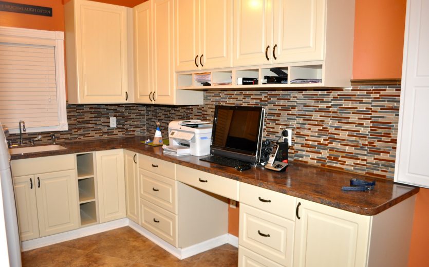Residential laundry room finished with Silestone countertops