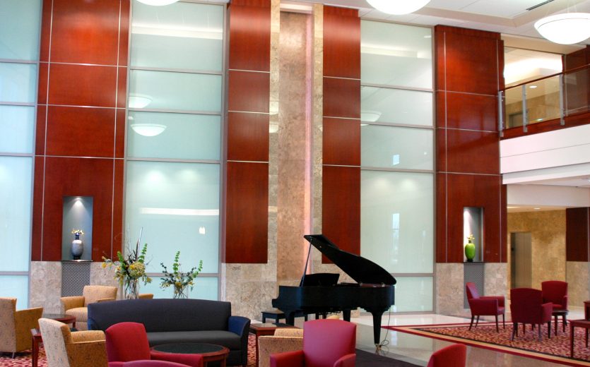 Architectural Panels in Hospital Lobby